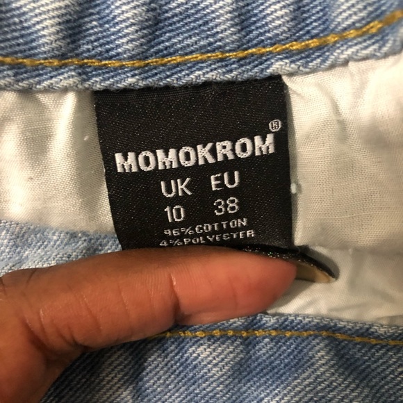 Momokrom Destroyed Jean Denim Shorts Doll Kill - Picture 9 of 9